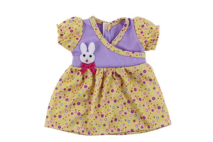 2017 Новый стиль высокое качество желтое платье принцессы наряд для 18 дюймовой