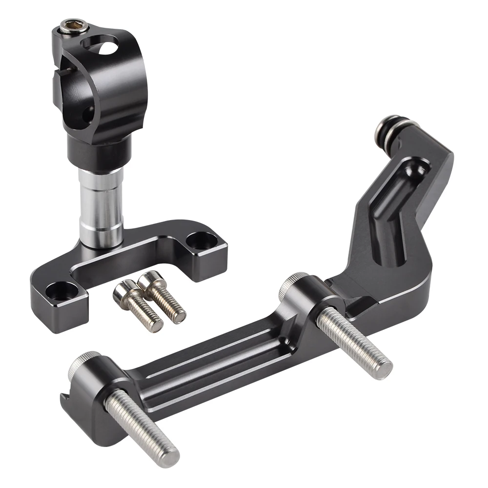 Мотоцикл с ЧПУ рулевой демпфер монтажный комплект стабилизатор Adjustablet для Kawasaki Z650 - Цвет: Titanium