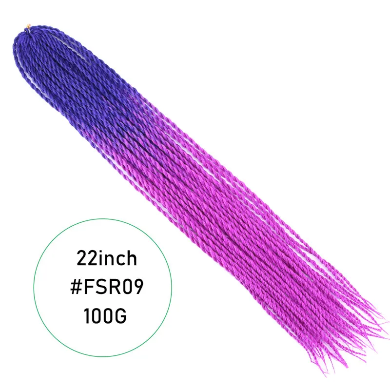 # Серый FSR Ombre синтетические плетеные волосы 22 дюйма 100 г Сенегальские крученые волосы на крючках косички 30 корней/упаковка 39 цветов - Цвет: # Серый