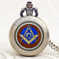 masonic freemason freemasonry design glass dome case design necklace pendant pocket watch