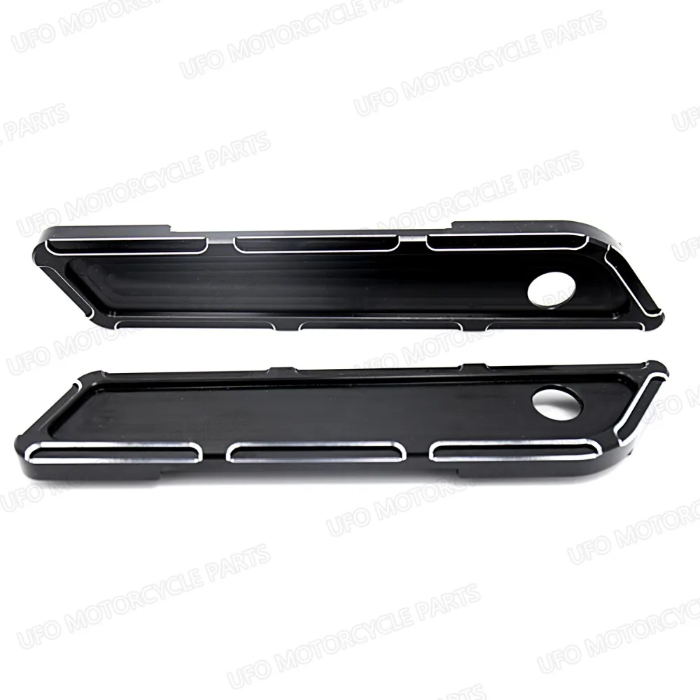 Новый черный наклон Cut Saddlebag крышки с защелкой для Harley Touring FLHX FLHR 14 16 17|harley saddlebag