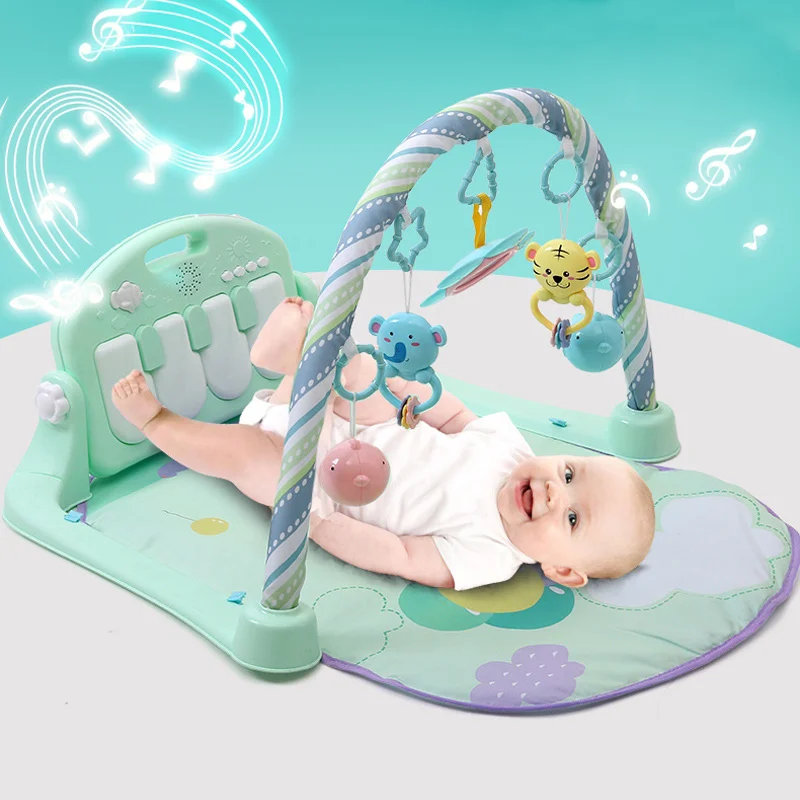 3 в 1 Детский развивающий коврик с погремушками|Коврики развивающие| |
