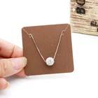 Карточка из крафт-бумаги для ювелирных изделий, 100 шт.лот, 5 х 5 см