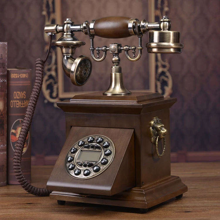 503A75 старинный телефон из массива дерева модный винтажный переделка свободные
