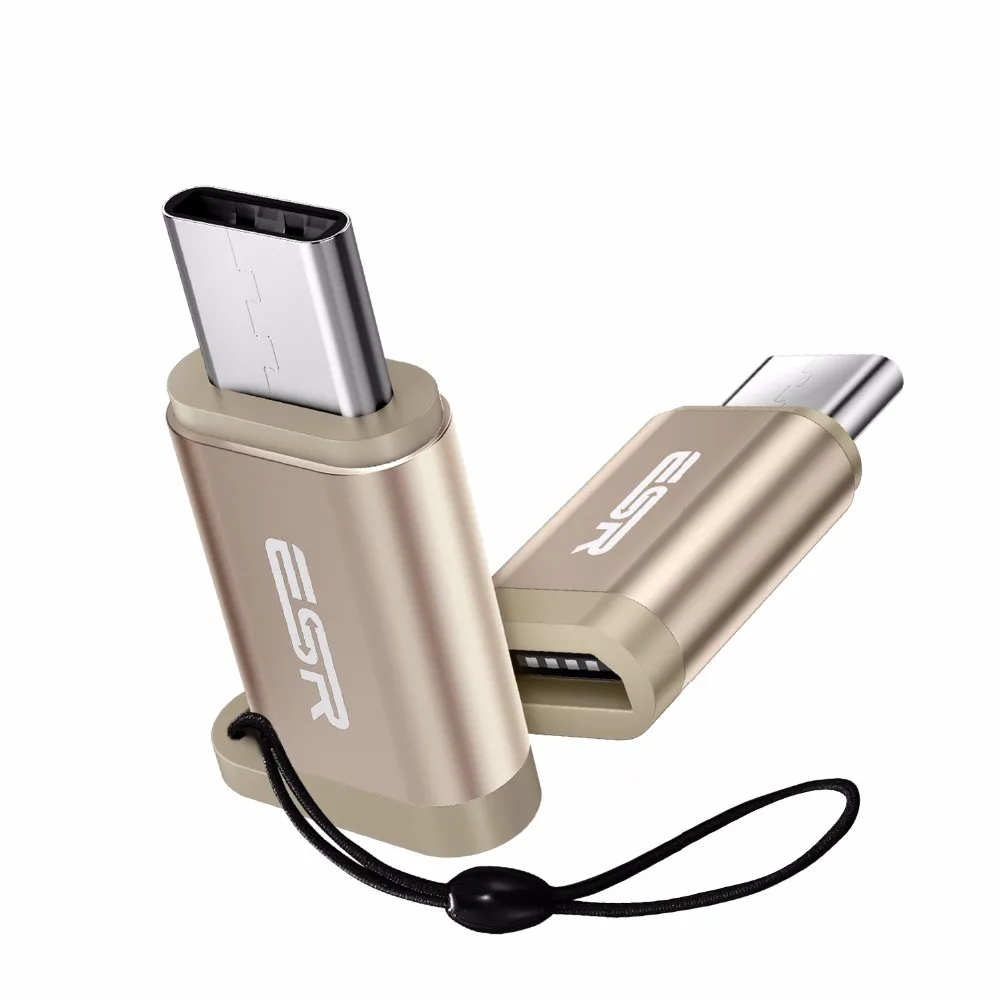 USB-C к Micro USB адаптер [2 шт], ESR Тип C адаптер конвертер Разъем для MacBook Pro, Google Pixel, Pixel XL, HUAWEI mate 9