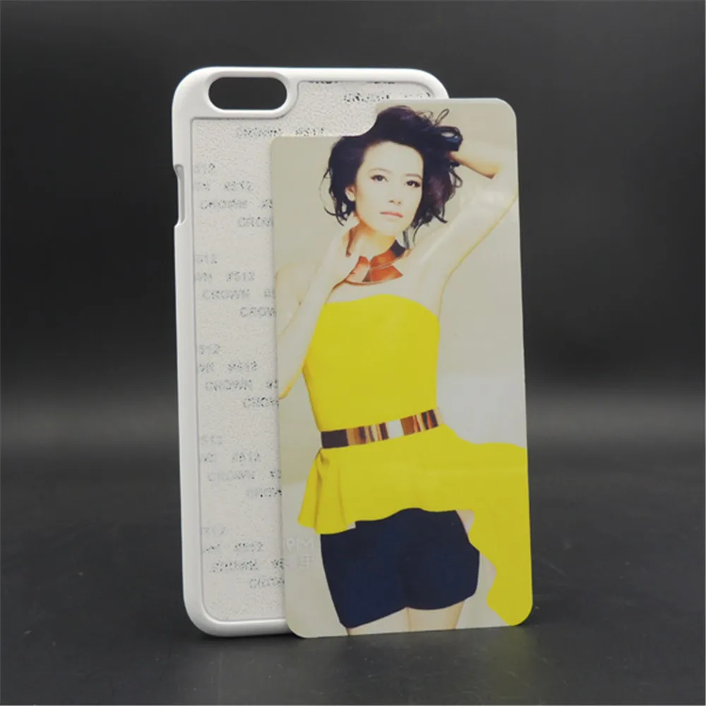 10pcs/lot Rubberized Plastic Sublimation Blank Case Cover For iPhone 6 6s 6S Plus Aluminium Inserts Glue DIY |