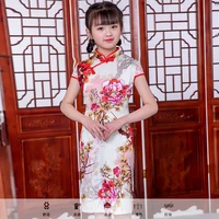 new arrival children dresses summer 2021 straight princess girls cheongsam dresses kid baby traditional chinese garments
