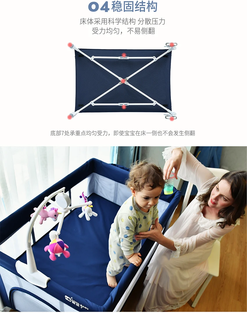 Coolbaby новое поколение кроватка Европейская многофункциональная Складная портативная детская кроватка игровая кровать