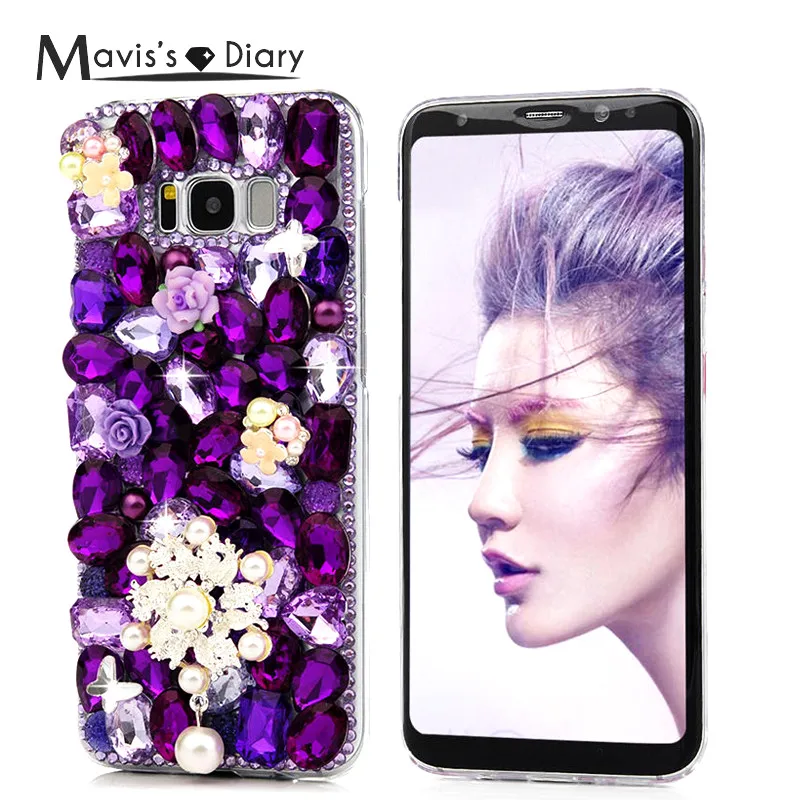 MAVISSDIARY для samsung Galaxy S8 Plus Алмазный чехол 3D украшение со стразами Ручной Работы