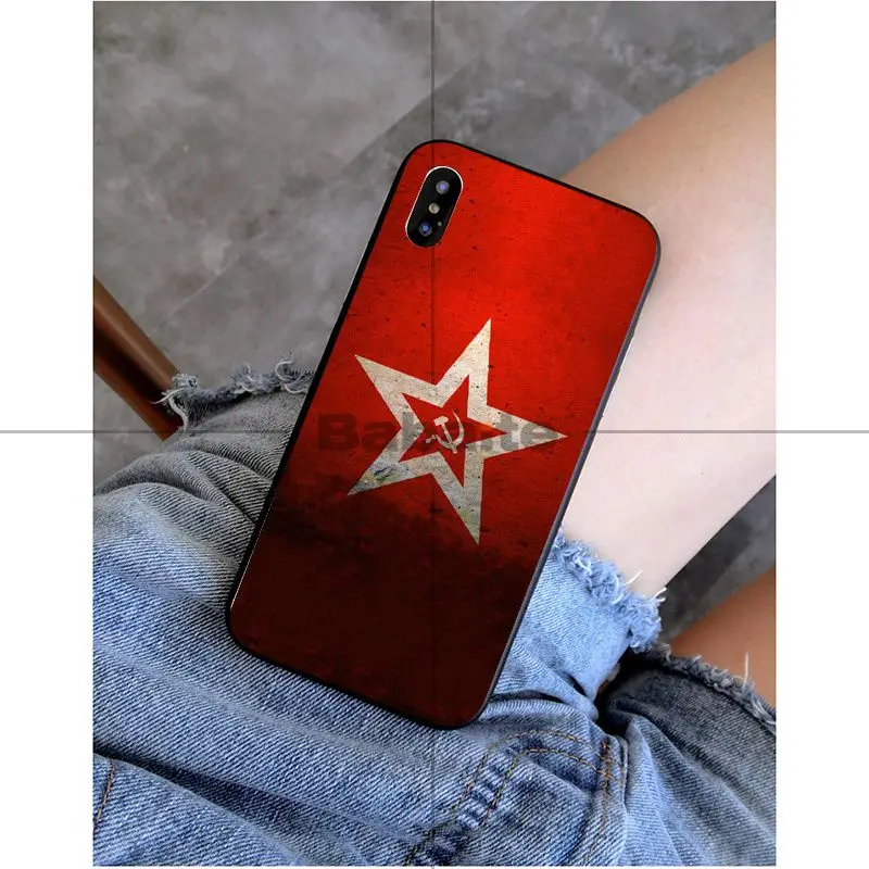 Babaite красный флаг СССР гранж черный мягкий силиконовый чехол для телефона для iPhone 6S 6plus 7plus 8 8Plus X Xs MAX 5 5S XR