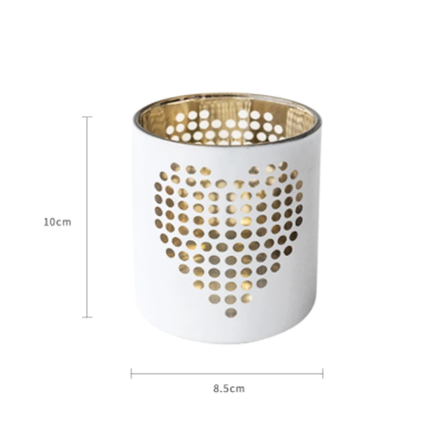 Christmas Candle Holder Modern Glass White Wedding Lantern Tea Light Centros De Mesa Moroccan Decor 40K0061 | Дом и сад
