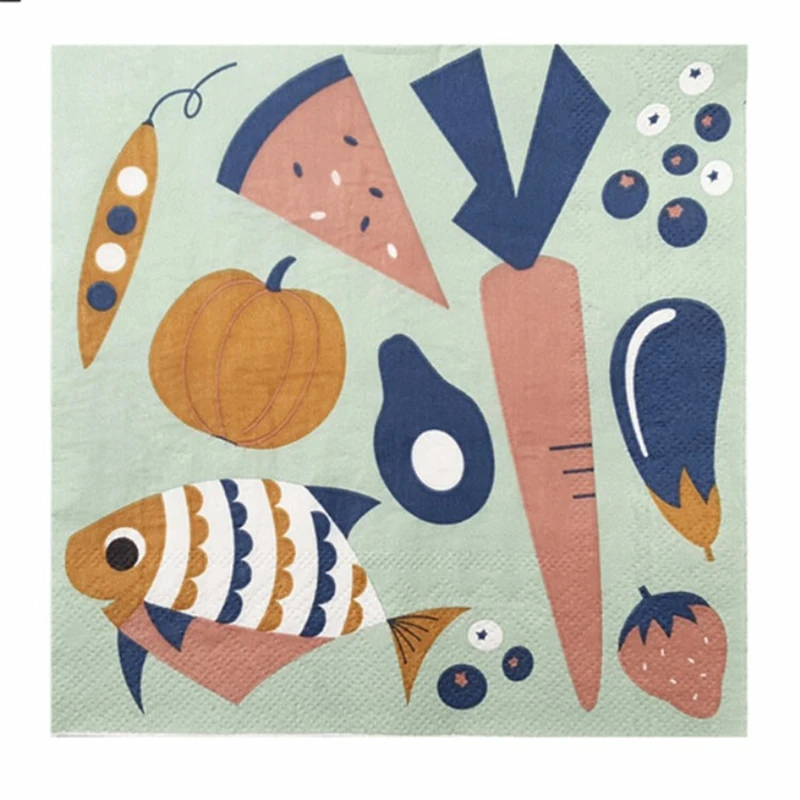 20 винтажных салфеток Рождественские салфетки носовой платок на День