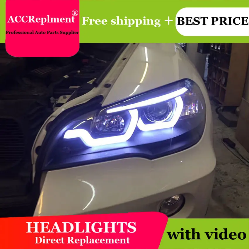 Автостайлинг для BMW X5 E70 2007 2013 фары парковка Q5 биксеноновые линзы светодиодный ные