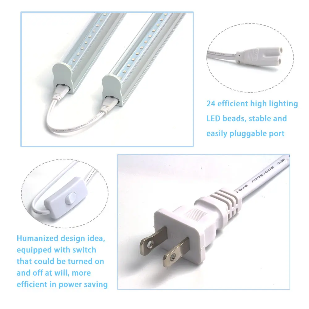 Лампа светодиодсветодиодный T5 для гидропонных систем 2 шт. 85 265 в|led grow|grow barled grow bar |