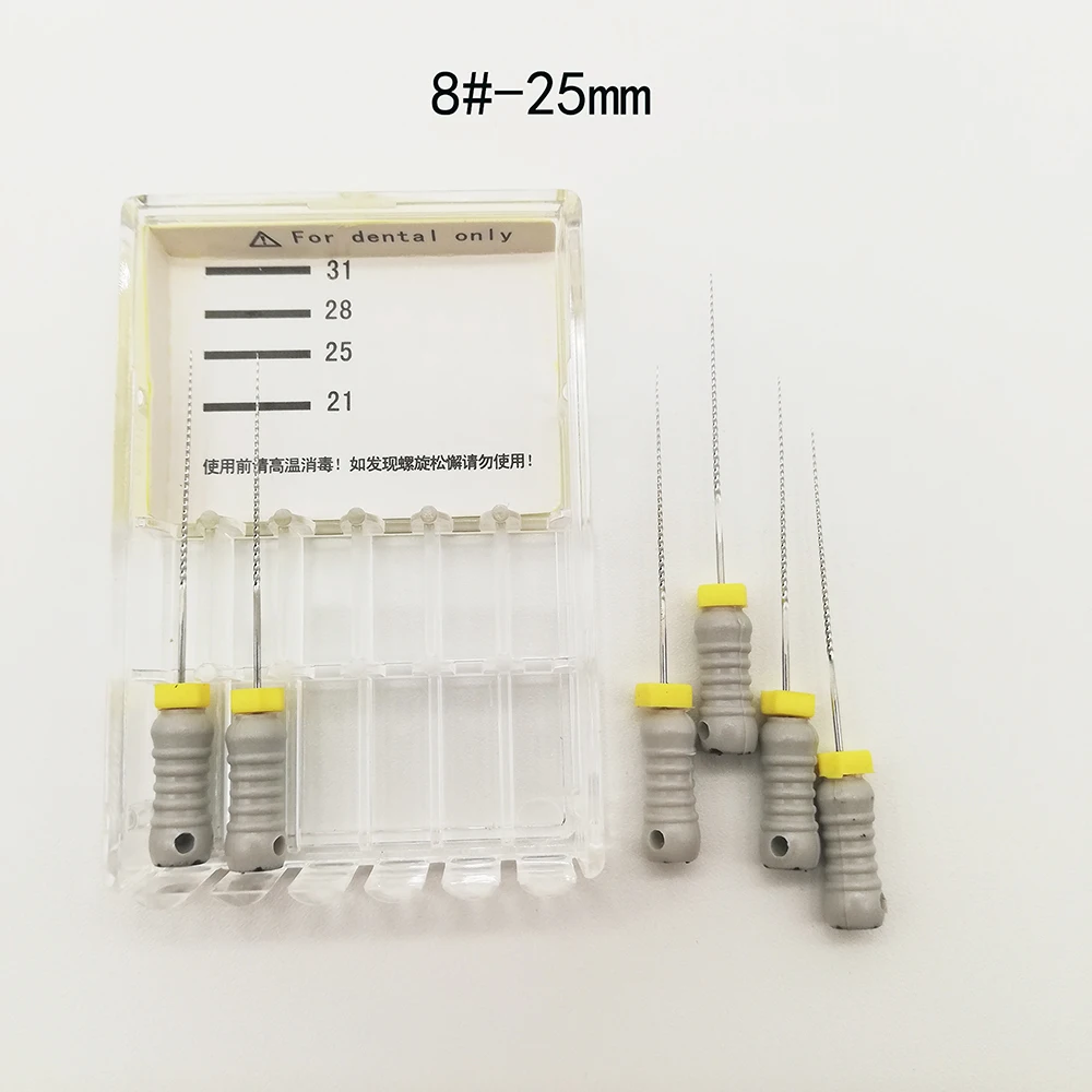 8 packs 8#-40# 25mm Dental K Files Root Canal Dentistry Endodontic Instruments Dentist Tools Hand Use Stainless Steel