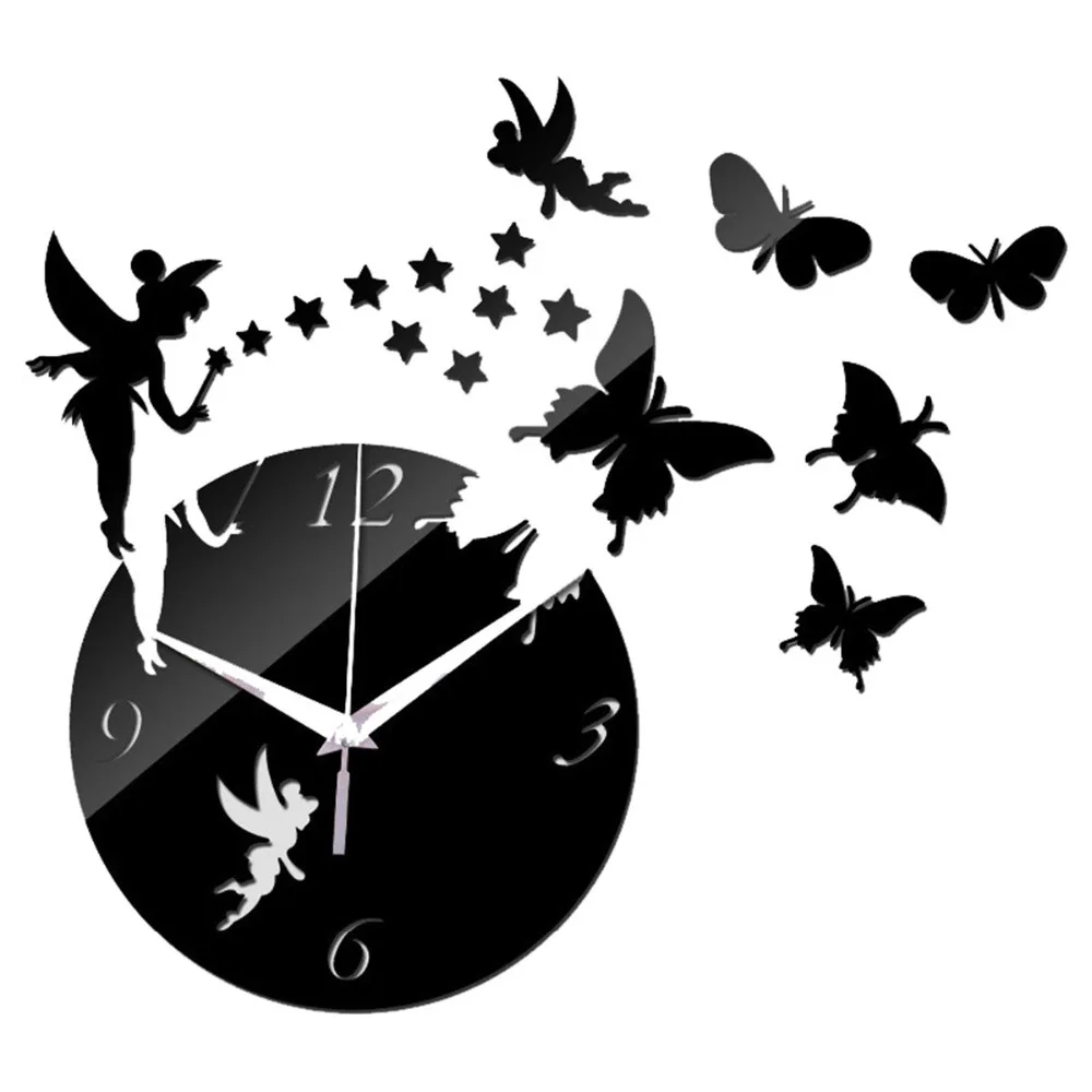 

DIY Acrylic 3D Wall Clock Mirror Effect Electronic Clocks Home Decorative Clocks For Art Crystal Bedroom Living Room Decorations