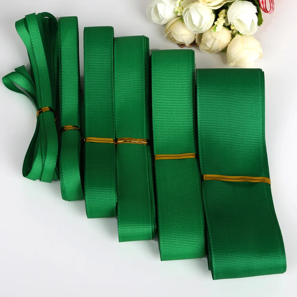 Репсовая лента зеленого цвета 5 ярдов/партия для украшения свадебвечерние НКИ и
