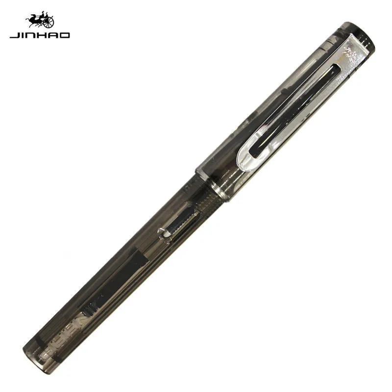 6 шт набор JINHAO 599 Роскошная перьевая ручка 0,5 мм перо ABS Прозрачный держатель для ручек чернильные ручки для письма школьные и офисные принадлежности