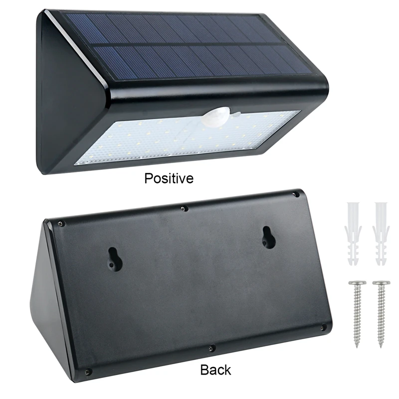 Садовый светильник на солнечной батарее 38 светодиодов уличный настенный с
