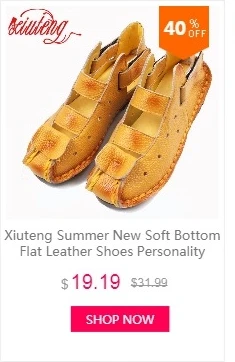 Xiuteng/; высокое качество; Mujer Chaussure; женские ботинки из натуральной кожи; повседневные женские Ботинки Martin; летние ботинки на плоской подошве; большие размеры