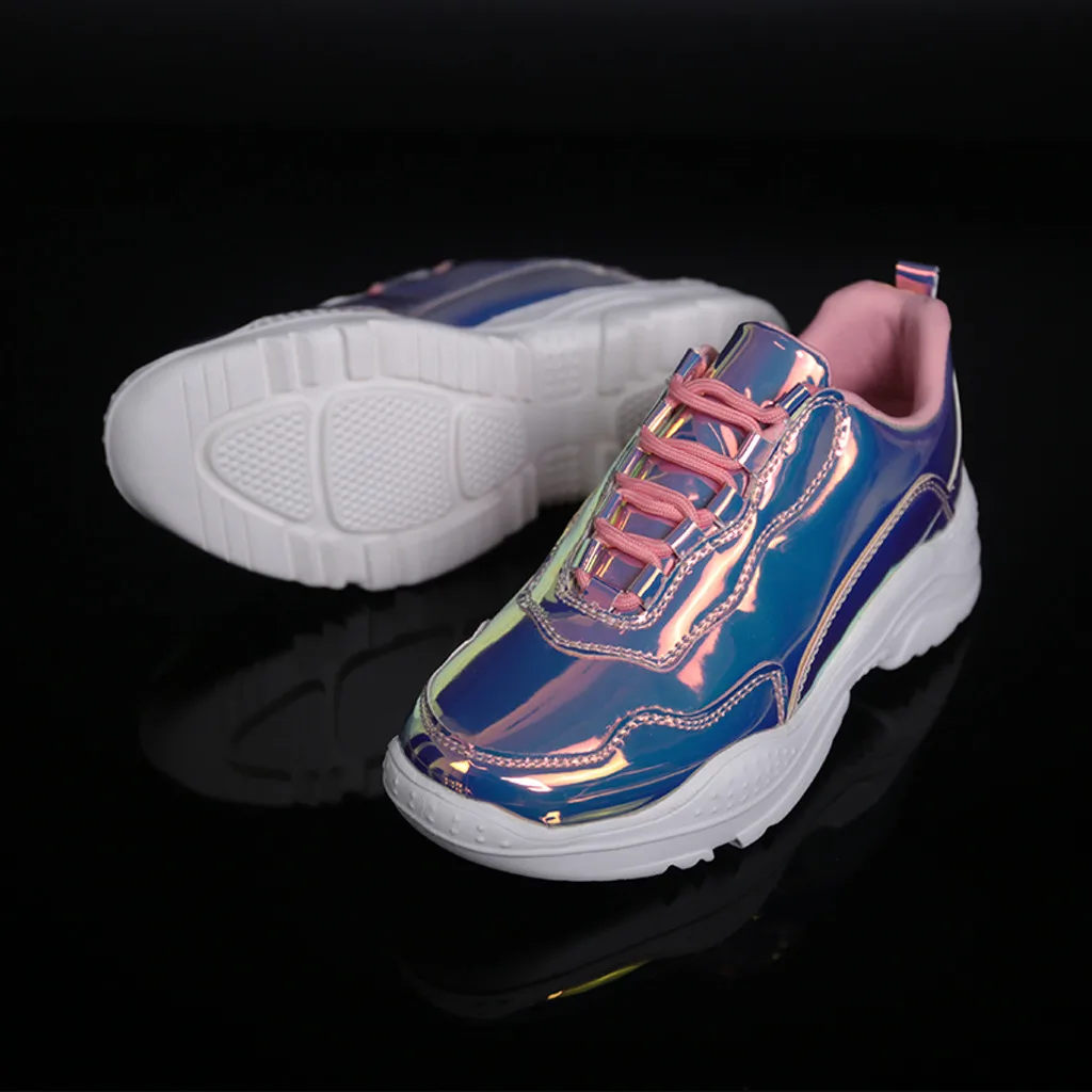 Модные кроссовки 2019 женские трендовые дышащие цветные дикая толстая подошва