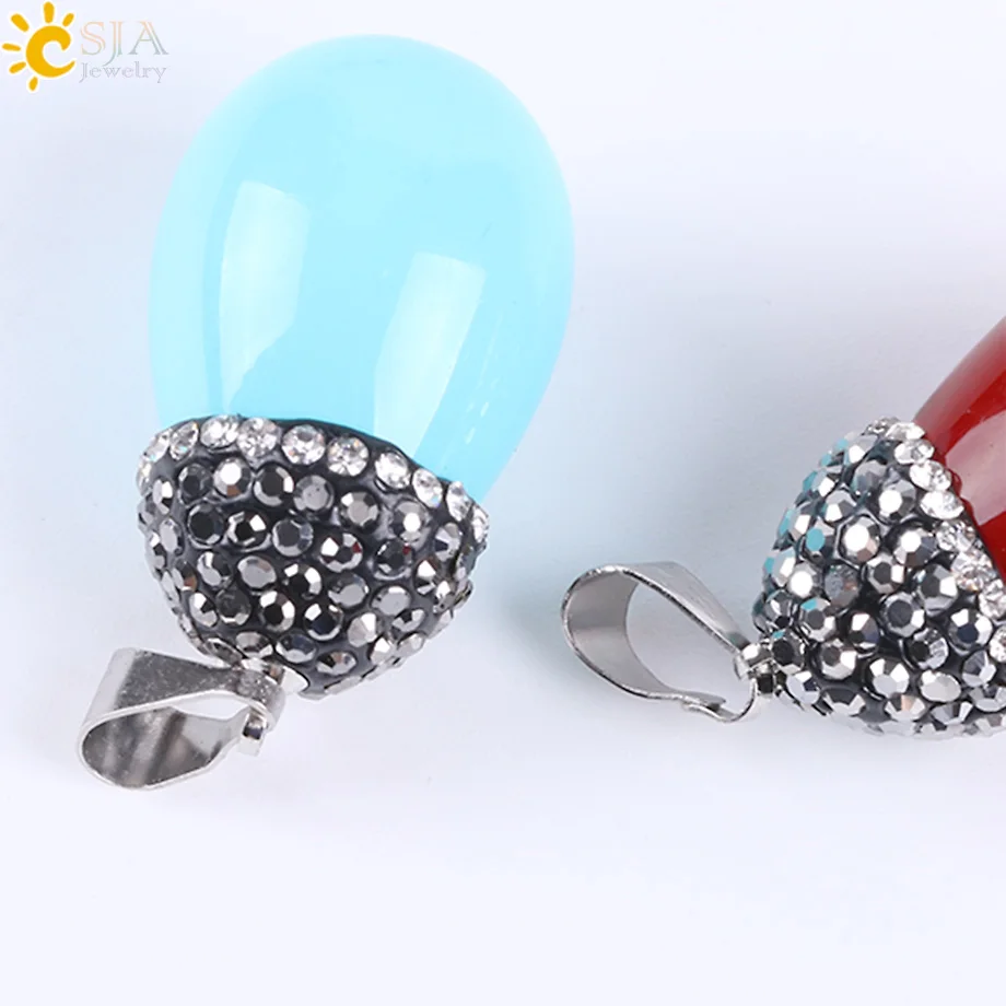 CSJA модные ювелирные изделия из искусственного жемчуга белые и синие подвески