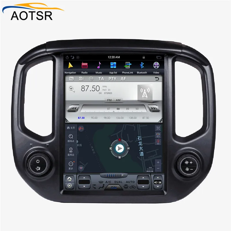 Tesla стиль большой экран Android автомобильный DVD Стерео Авторадио для Chevrolet Colorado/GMC CANYO- Мультимедиа gps Навигация BT