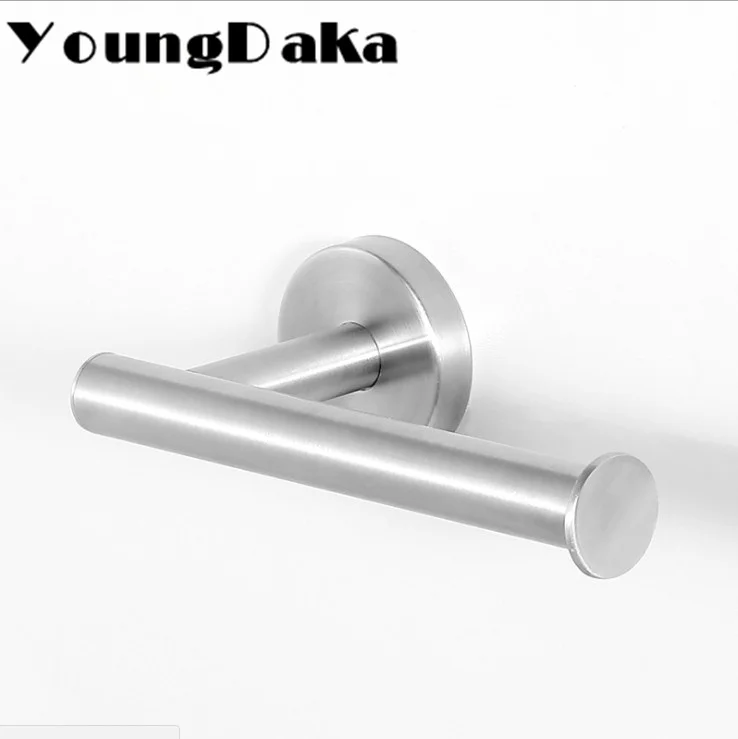 

YoungDaka Factory Direct Modern Lavatory Stainless Steel Brushed Wall Mount Bathroom Roll Toilet Paper Holder Kitchen Paper Rack