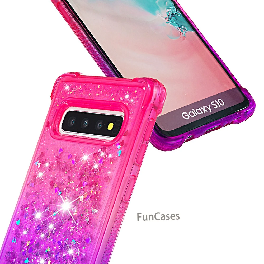 Жидкость для samsung Galaxy S10 чехол динамическая жидкость Star с сияющими блестками TPU