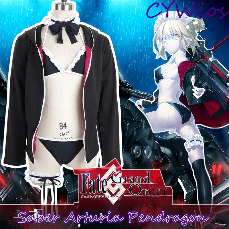 Fate Grand Order FGO Косплей Saber Arturia Pendragon косплей костюм бикини женские купальники