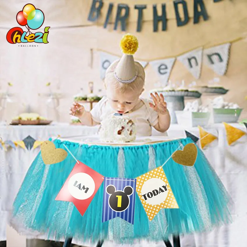 1 комплект Детская Пижама year old флажок на день рождения платье пачка из пряжи и