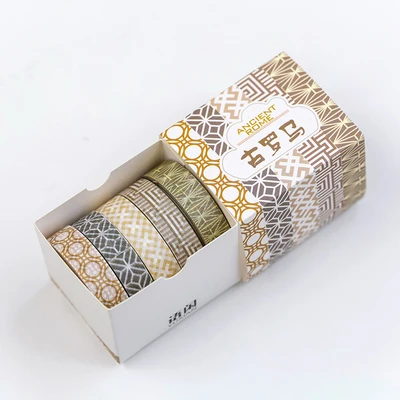 1 5 шт./упак. 10 мм* 5 м стандартная серия Бумага лента Washi DIY японский Бумага декоративная клейкая лента малярная лента Скрапбукинг наклейки - Цвет: 1