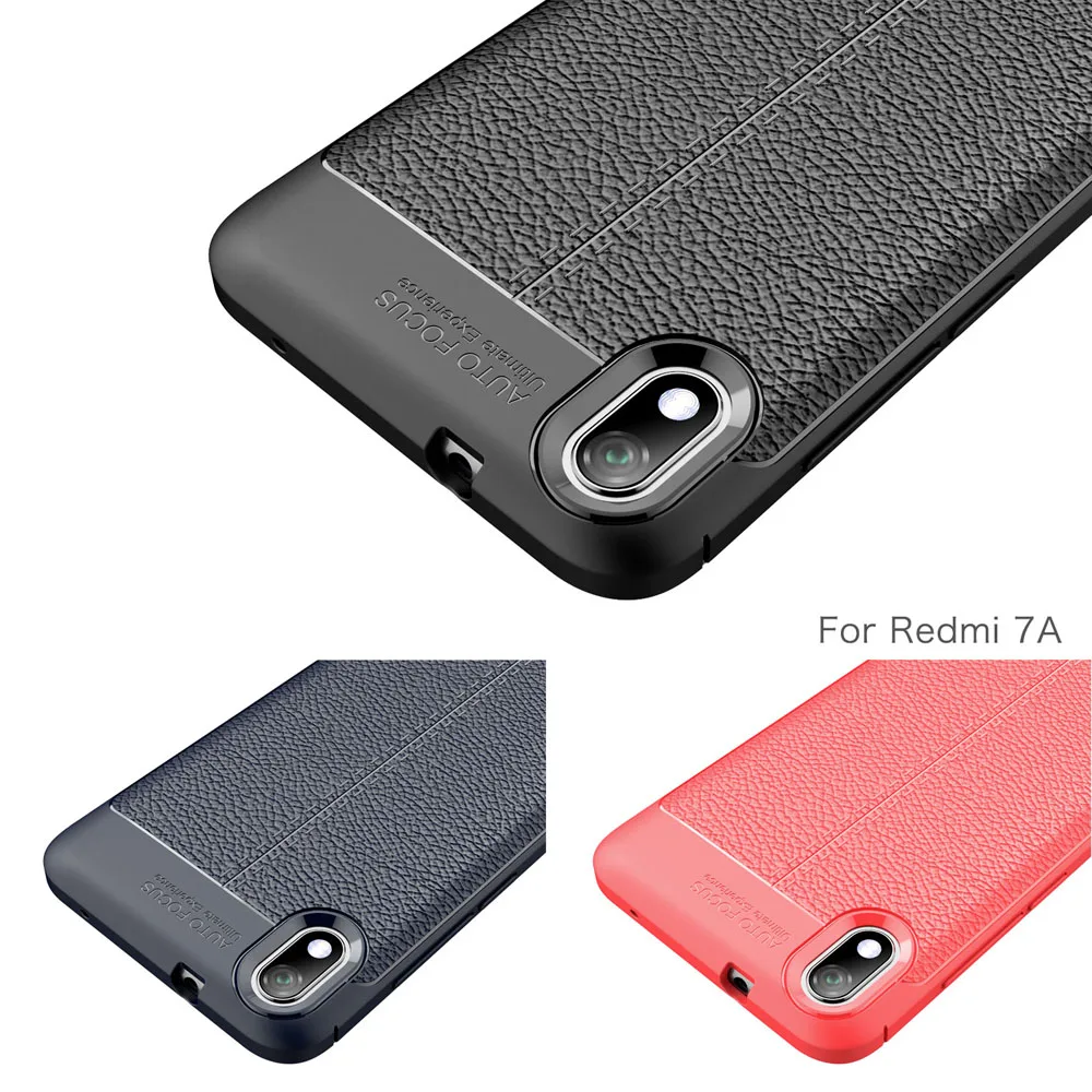 Чехол с текстурой личи для Xiaomi Redmi 7A, чехол для Xiaomi Redmi 7A Redmi7A, задняя крышка для телефона, чехол