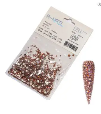 05 1 упаковка, смешанный размер, Стразы для ногтей, кристалл, бриллиант, стекло, бриллиант - Цвет: 05