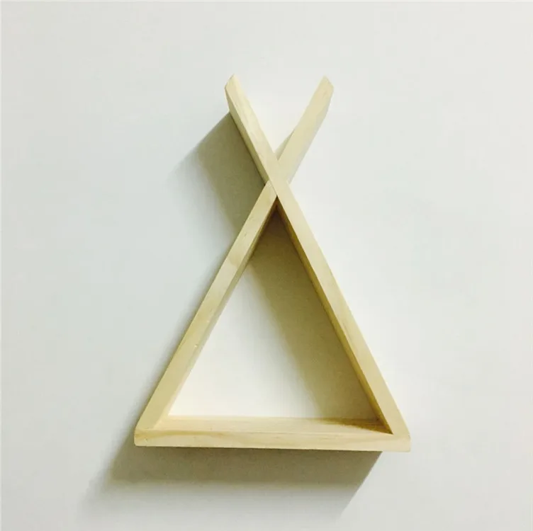 Wood INS Kids Baby в скандинавском стиле деревянная полка для хранения Trigon декоративная для детской комнаты - Цвет: Wood