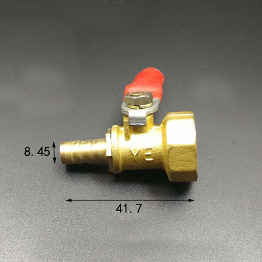 DN15 1/2 &quotBSP Женский x 8 мм шланг хвостовый латунный шаровой кран водяной газ 57 PSI