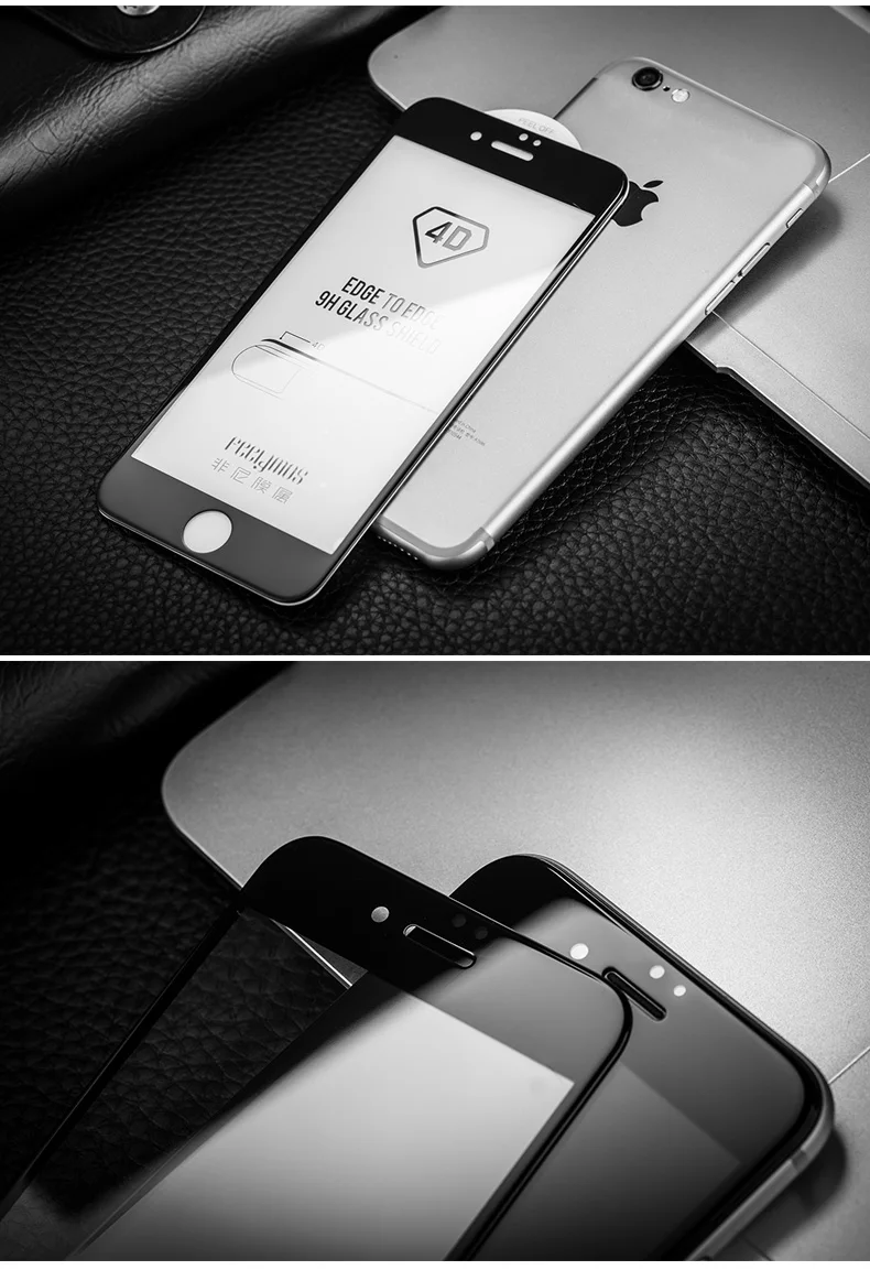 4D закругленные края полное покрытие цветной протектор экрана для iPhone 6 6s 7 plus 8 11 Pro XR X XS max новая 3D обновленная пленка из закаленного стекла
