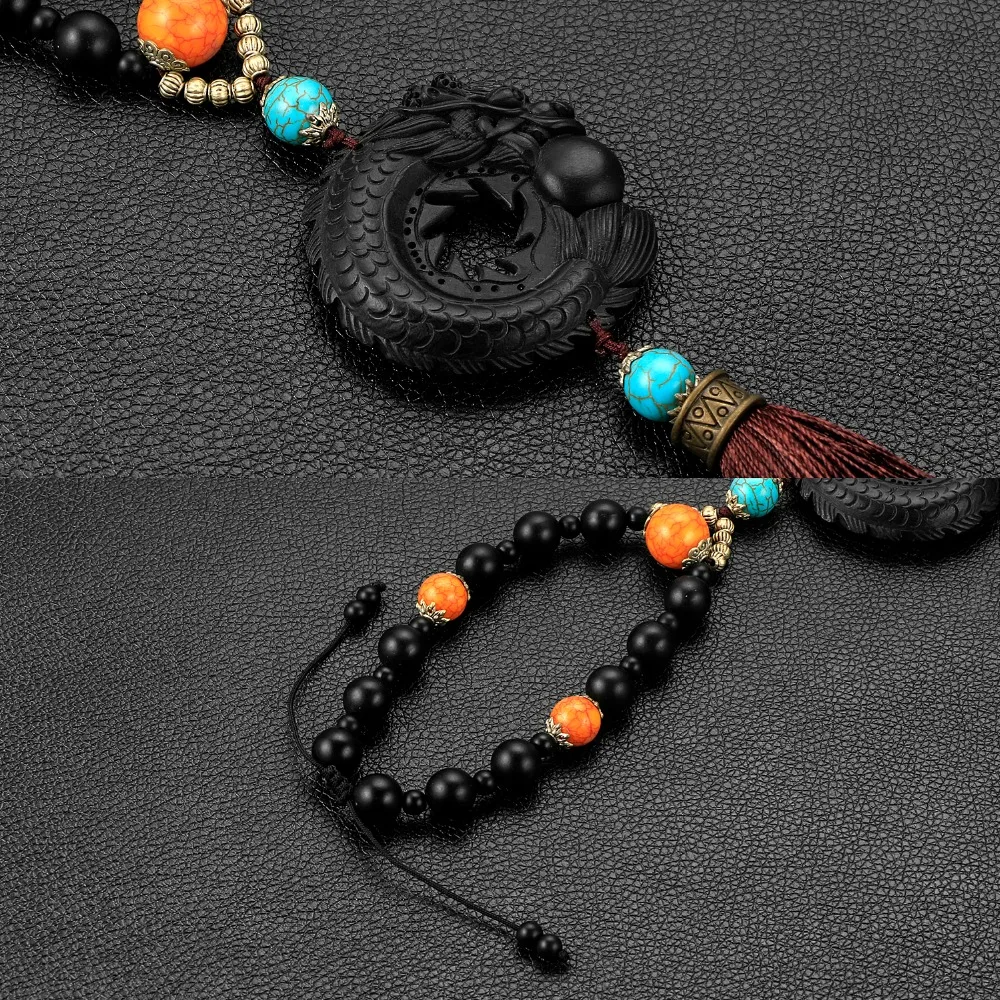 Автомобильная подвеска китайская традиционная черная древесина резной дракон