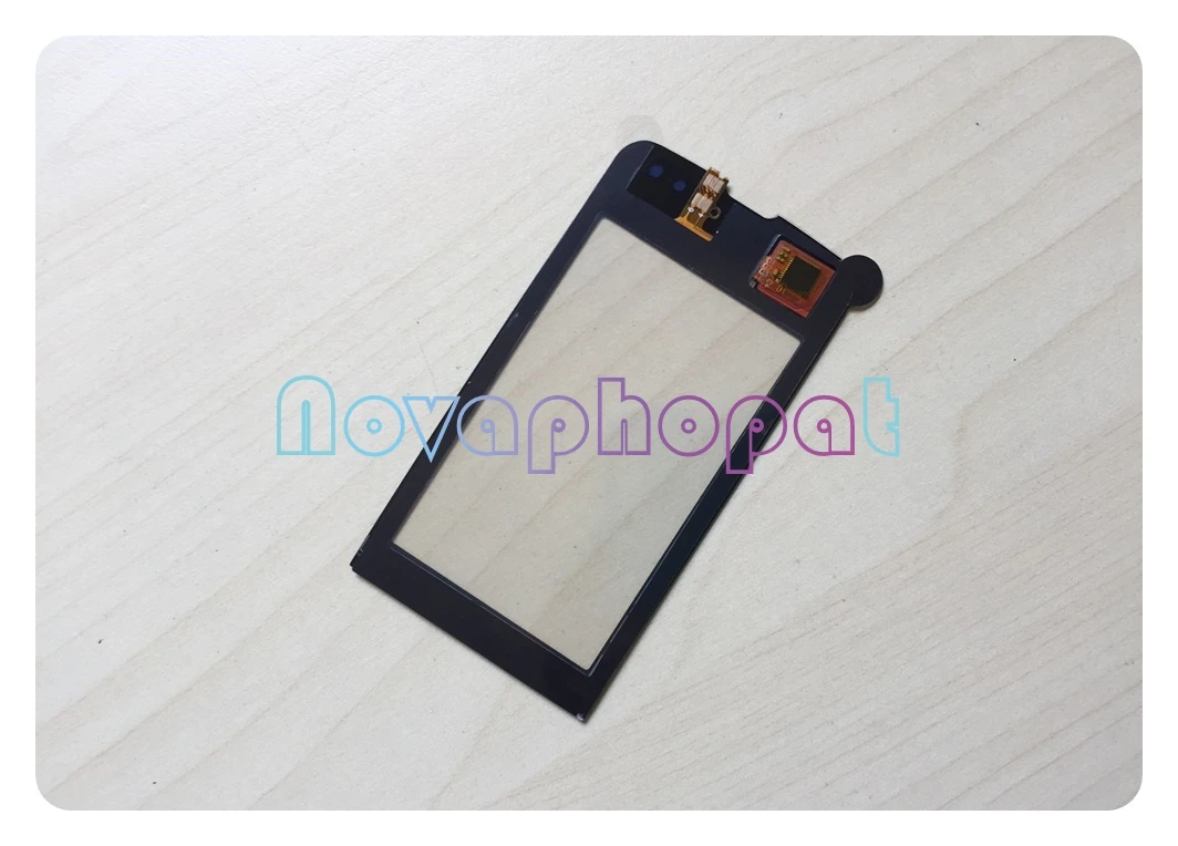 Novaphopat Черный сенсорный экран для Nokia Asha 311 дигитайзер Передняя стеклянная панель