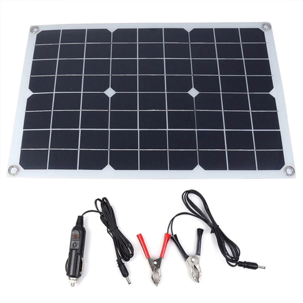

20W Dual Output Solar Power Energy Charging Panel with USB Interface Car Charger IP65 Water Resistance Completed Accessories