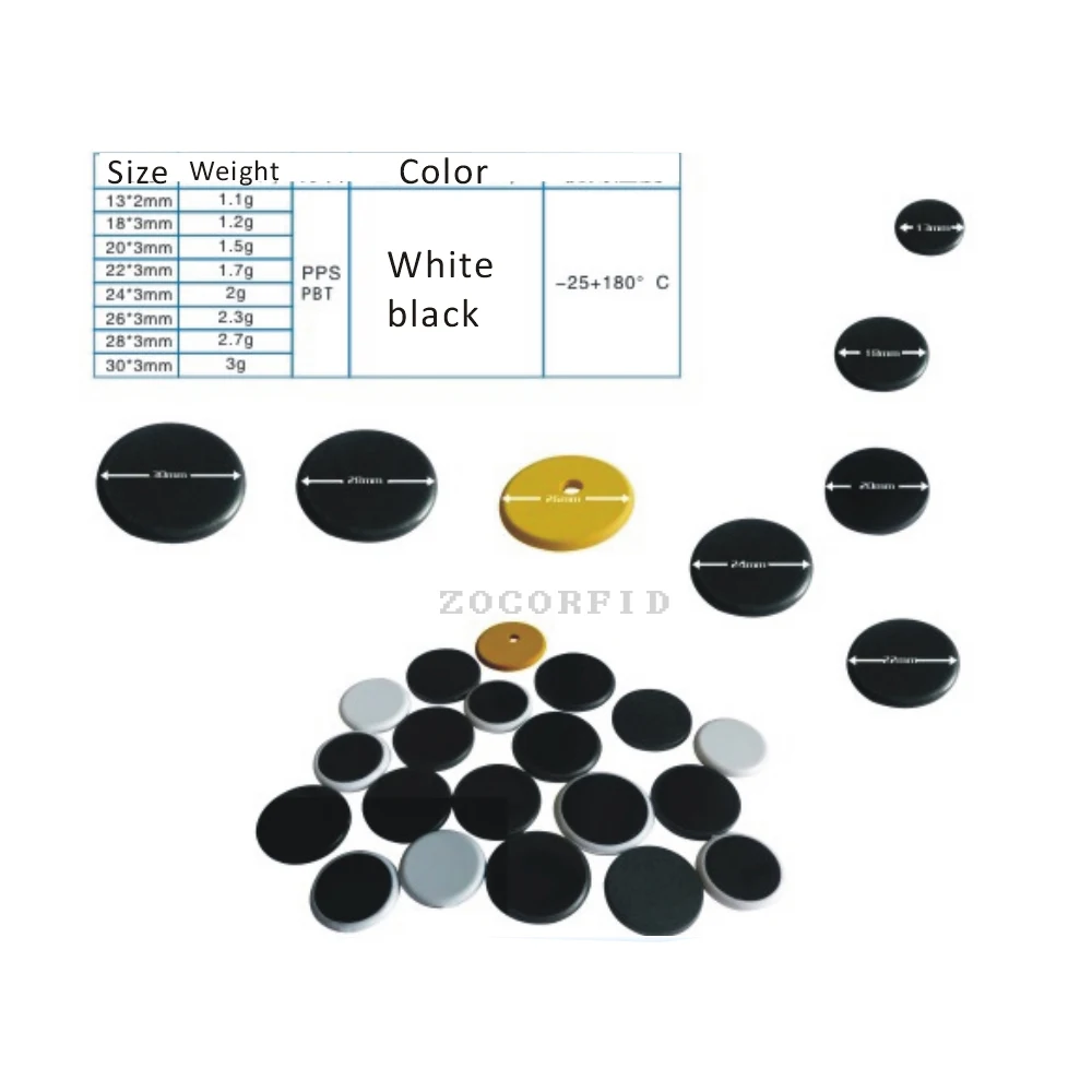 Бирка rfid PPS для стирки 10 шт./лот 20 см кнопка патрулирования Карт RFID круглые