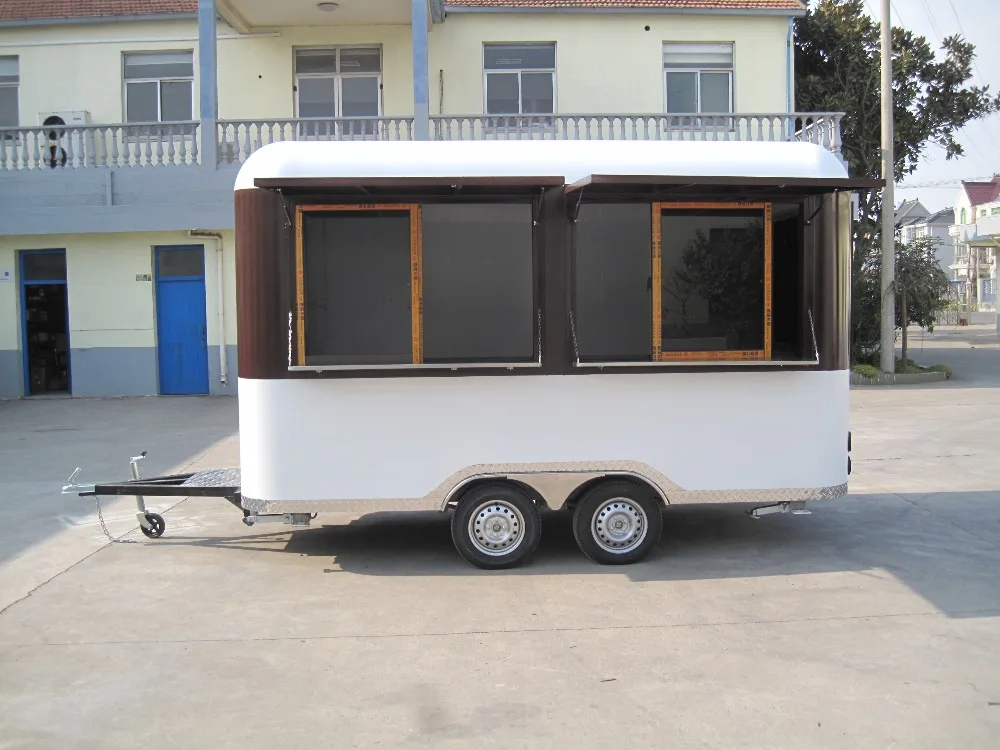 Горячая Распродажа может быть настроен с 4 колесами тележка для еды трейлер