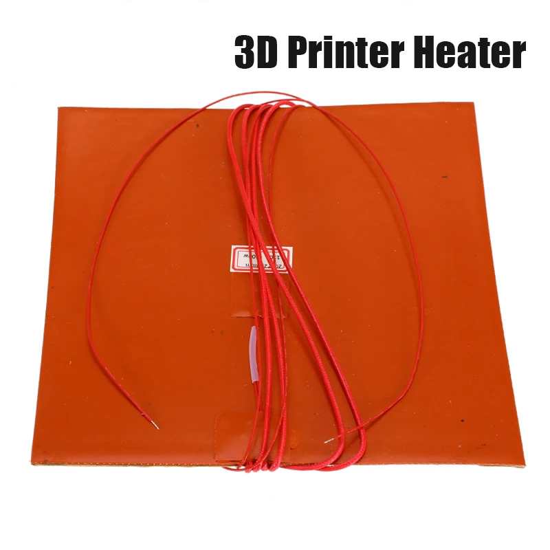 200 мм Силиконовые 3D-принтеры тепла подогреватель для кровати 110V 220V с подогревом электрическая нагревающая прокладка термистора для 3D-принтеры Тепло Кровать Запчасти