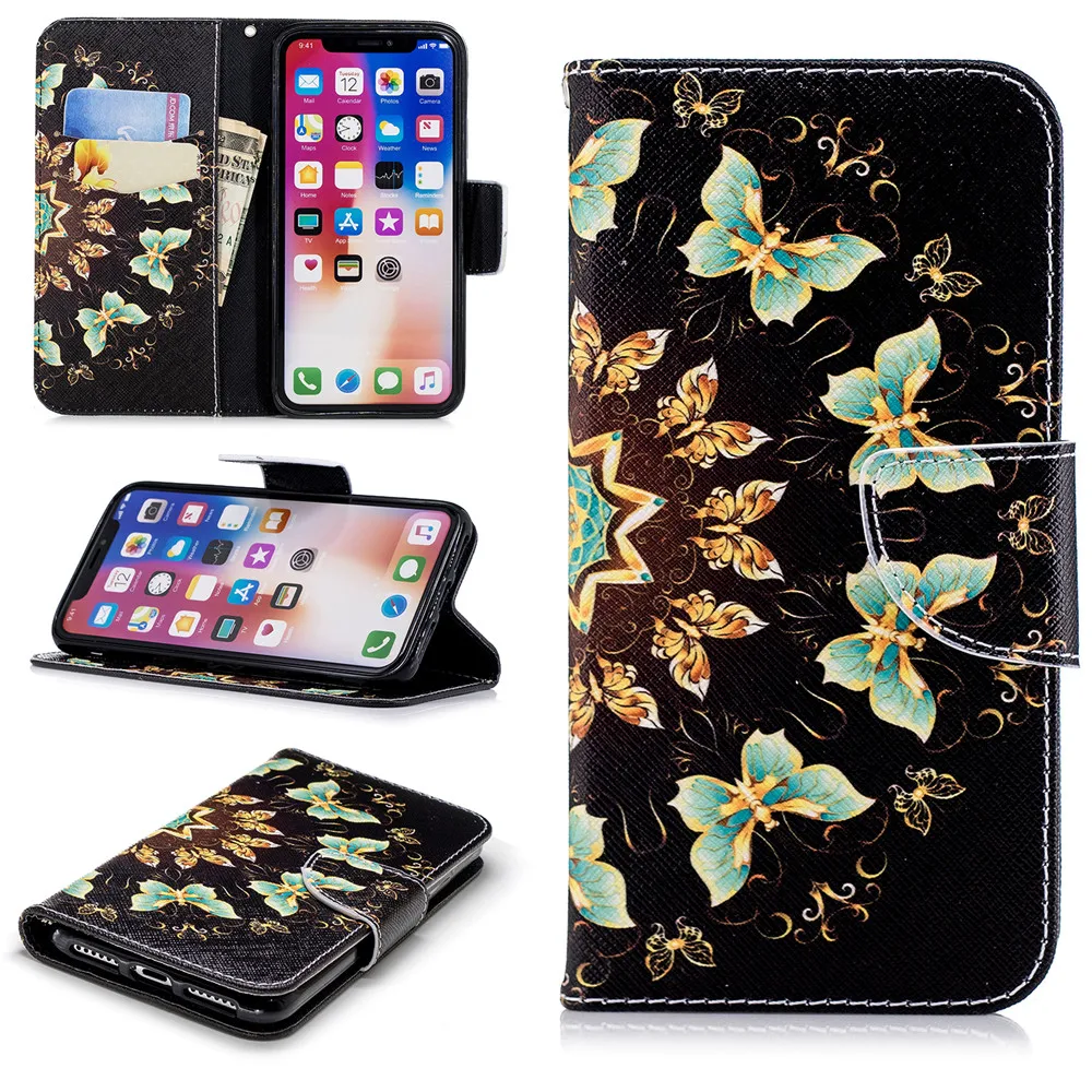 Кожаный чехол JFWEN для iphone X, 7, 8, 6, 6S Plus, XS, чехол для MAX XR, флип-кошелек, чехол для телефона s, для iphone 5, 5S, SE, 6, 7, 8 Plus, X, чехол