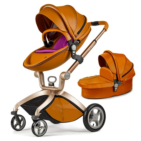 Новое поступление кожаная детская коляска складные тележки bebek arabasi