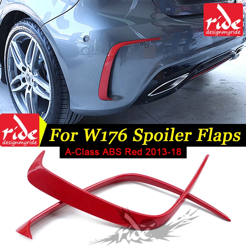Для Mercedes Benz A Class W176 ABS красный задний бампер Canards A180 A200 A250 A300 A45 вид посылка 2013 2018