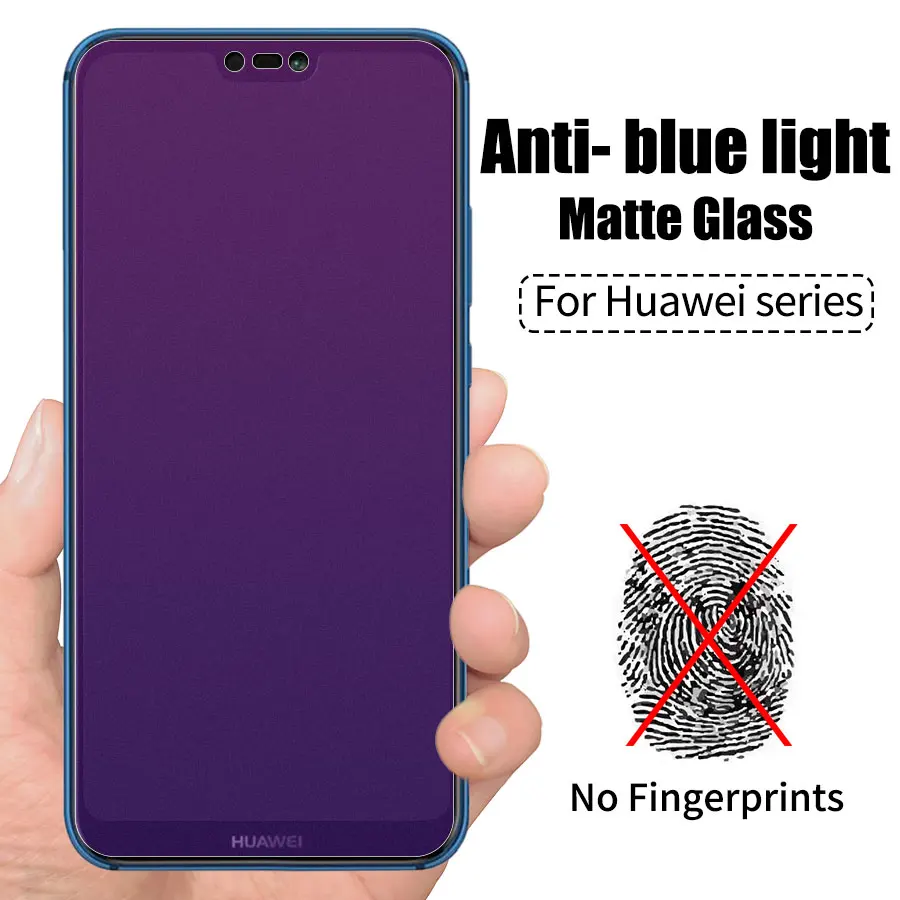 Японское закаленное стекло для huawei P20 Pro Lite P10 матовый светильник синего и