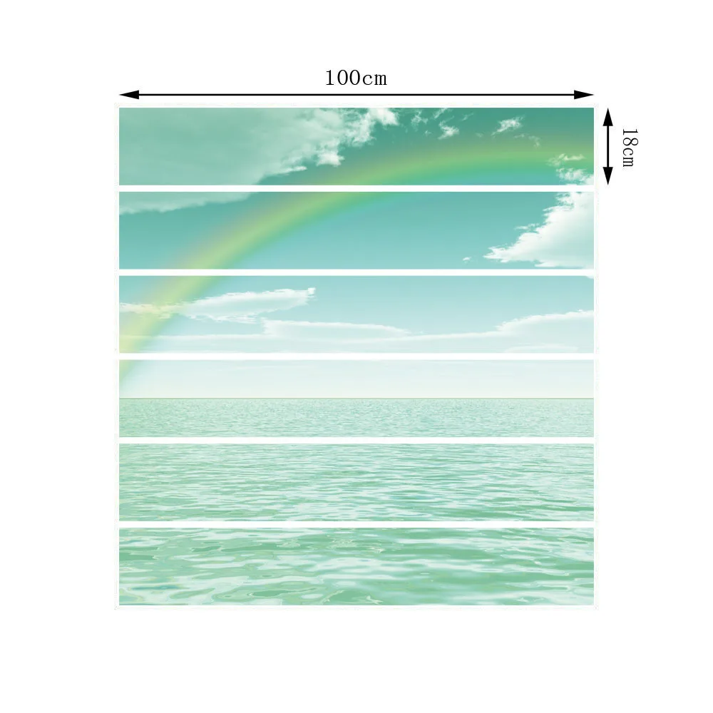 Заказной размер Красивая Радуга лестница стикер | Дом и сад