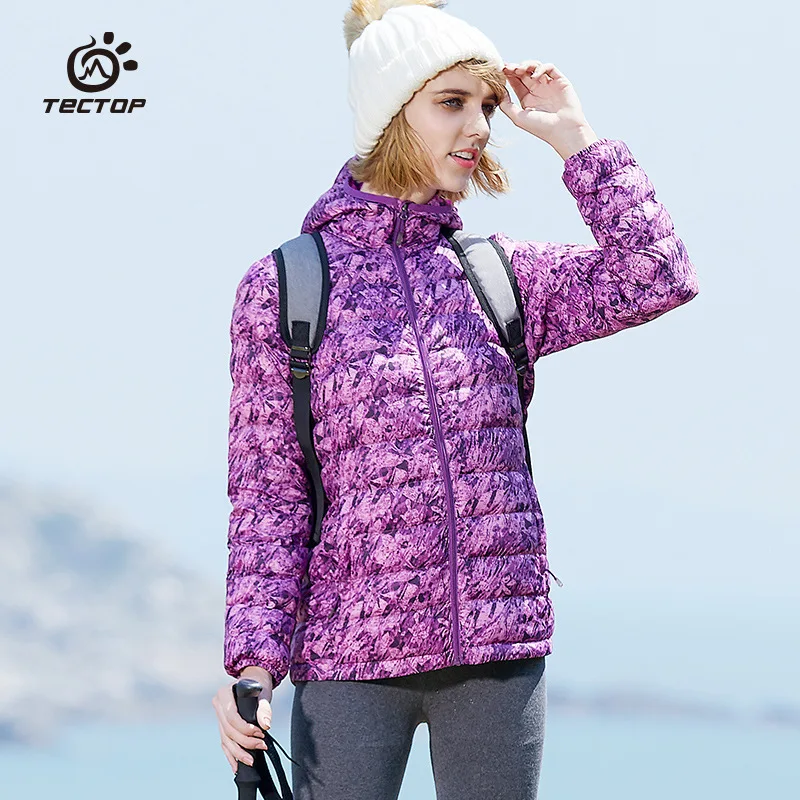 Tectop зимние мужские и женские пуховики уличные тонкие легкие камуфляжные