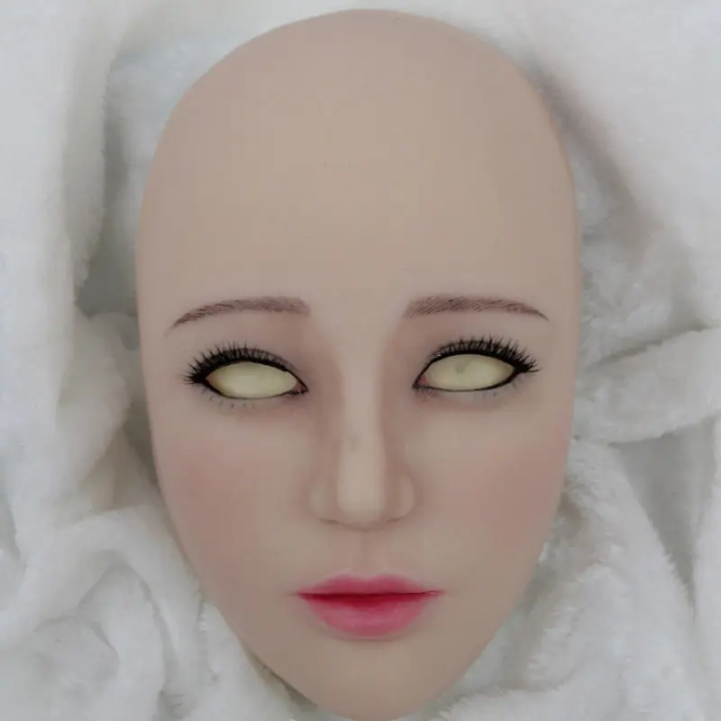 

Crossdresser Silica Gel Mask Transgender Realistic Artificial Human Skin Face Realistic Crossdresser Cosplay Repair Disguisement